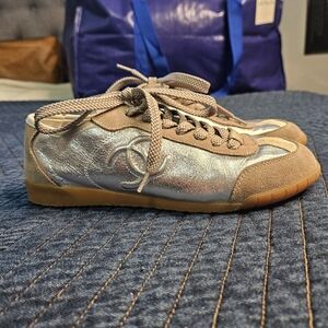 Channel 24/25 Calfskin & Suede Sneaker